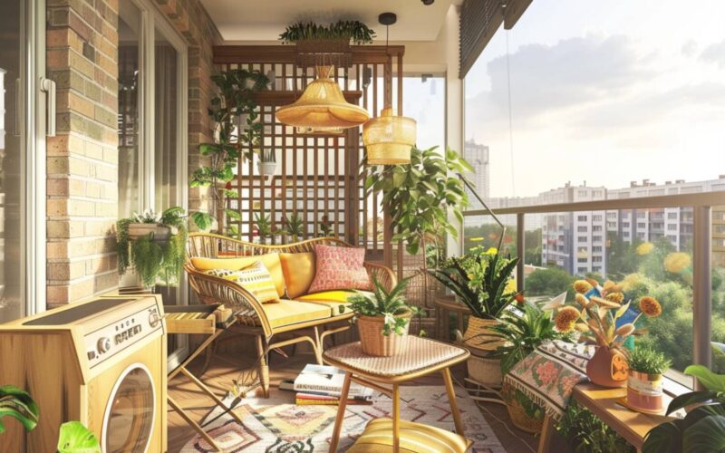 Jak urządzić balkon w stylu retro na małym metrażu