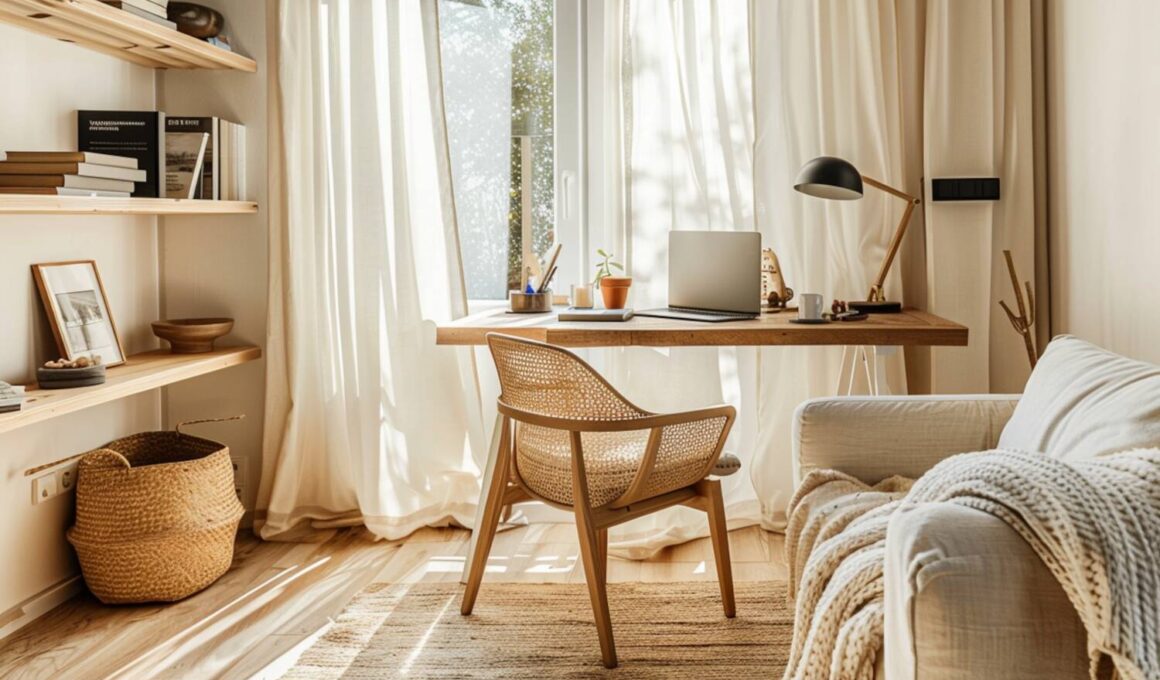 10 inspiracji na wnętrza biurowe w stylu skandynawskim z dodatkami z drewna