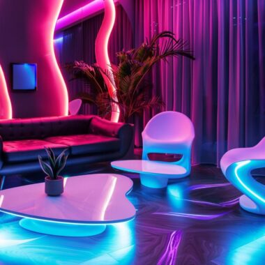 10 inspiracji na wnętrza z meblami wyposażonymi w oświetlenie LED