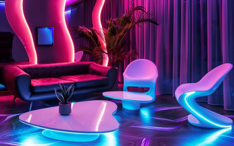 10 inspiracji na wnętrza z meblami wyposażonymi w oświetlenie LED