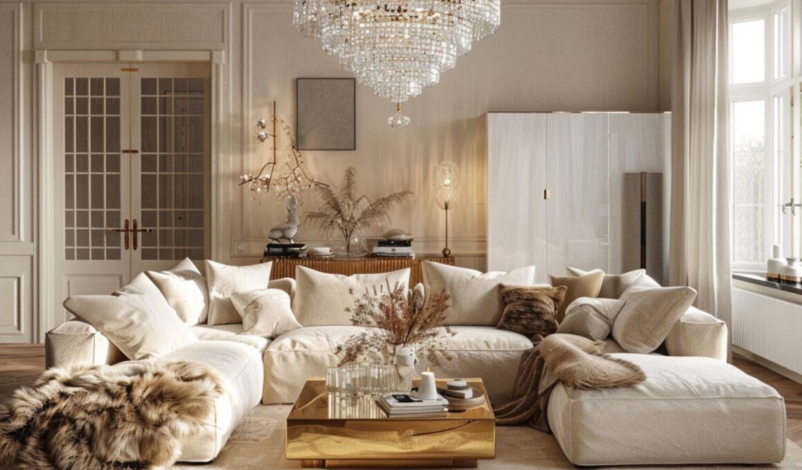 10 inspiracji na wnętrza skandynawskie z akcentami glamour