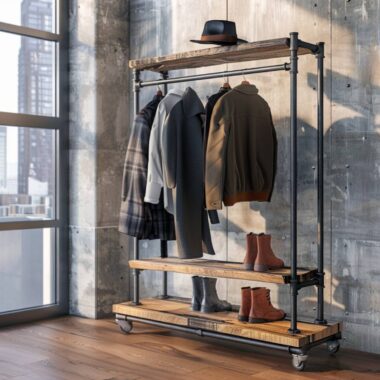 Jak zrobić dekoracyjny wieszak na ubrania z rur stalowych