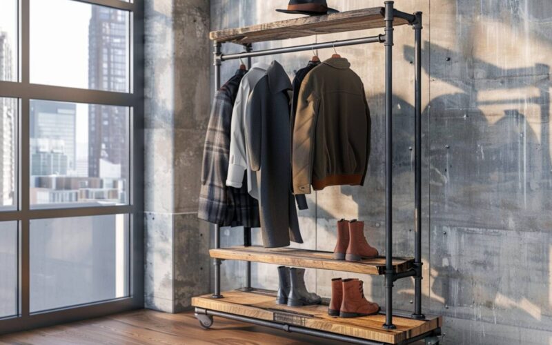Jak zrobić dekoracyjny wieszak na ubrania z rur stalowych