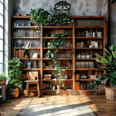 /imagine prompt: Jesienny ogród o zachodzie słońca, lampy solarne wśród opadłych, złoto-czerwonych liści. Światło przenika przez gałęzie starych dębów, tworząc magiczny nastrój. Nastrojowa paleta barw, filmowy klimat, dynamiczne światło i głębia pola --ar 4:3 --v 6.0