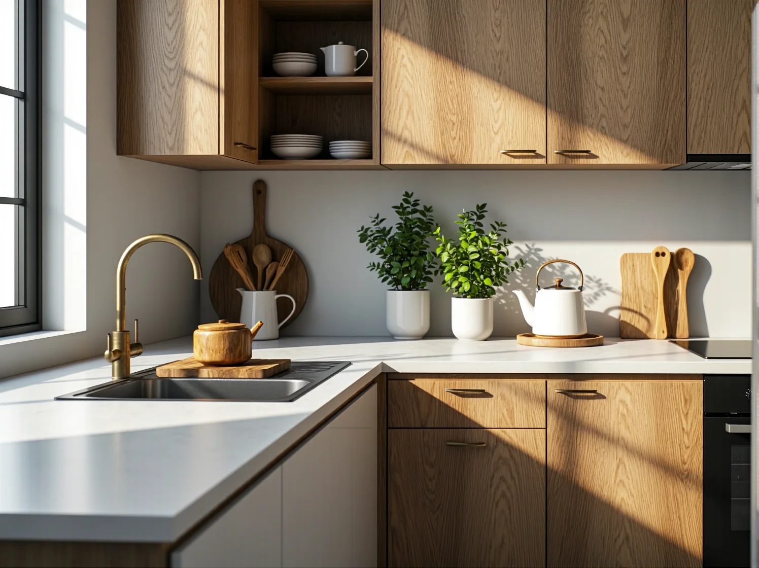 Stylowe biuro vintage z odrestaurowanymi meblami i nowoczesnym oświetleniem.