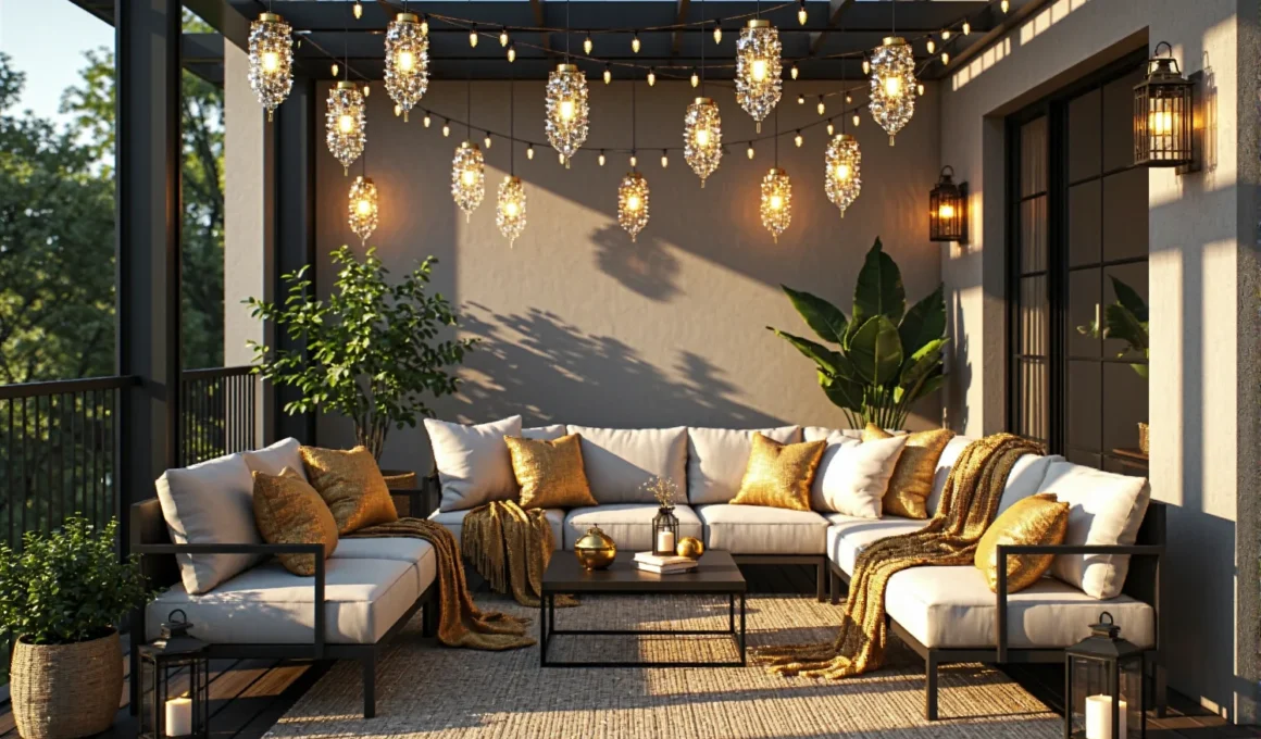 Narożny zestaw wypoczynkowy ogrodowy z kremową tapicerką i metalowym stelażem