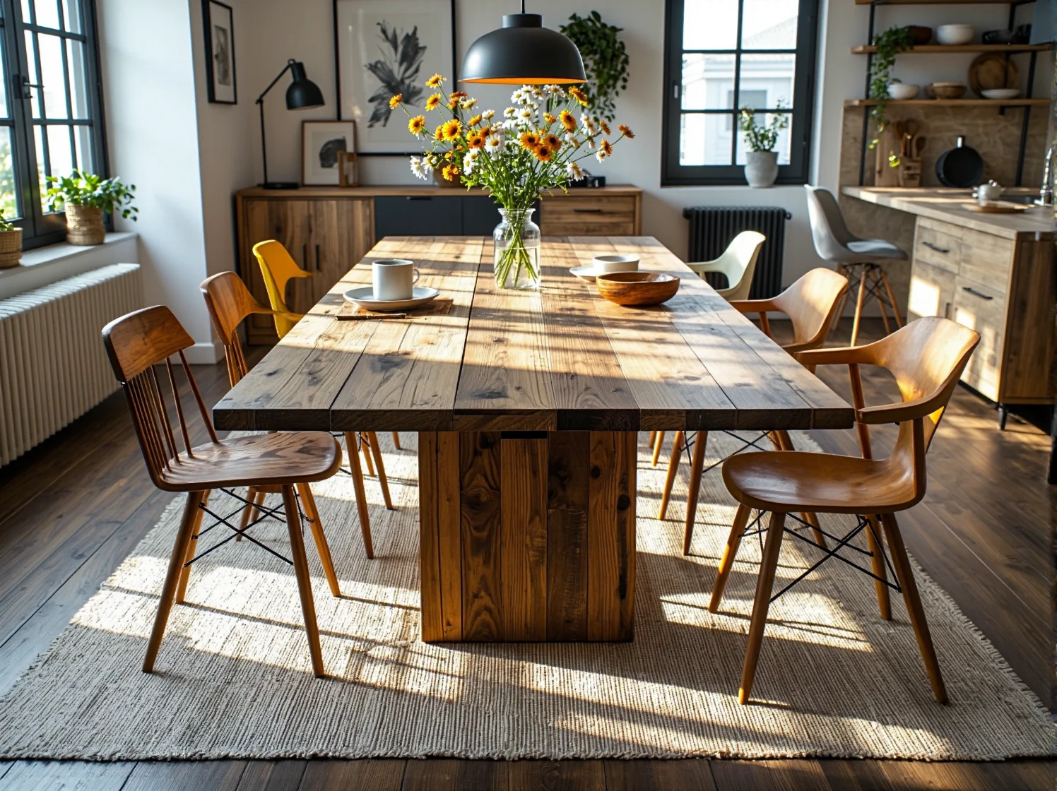 Efekt czyszczenia powierzchni drewna pod nowe meble DIY z surowców wtórnych.