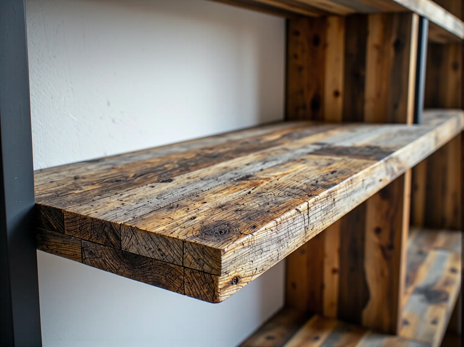 Efekt oczyszczenia drewna z odzysku pod unikalne projekty półek DIY