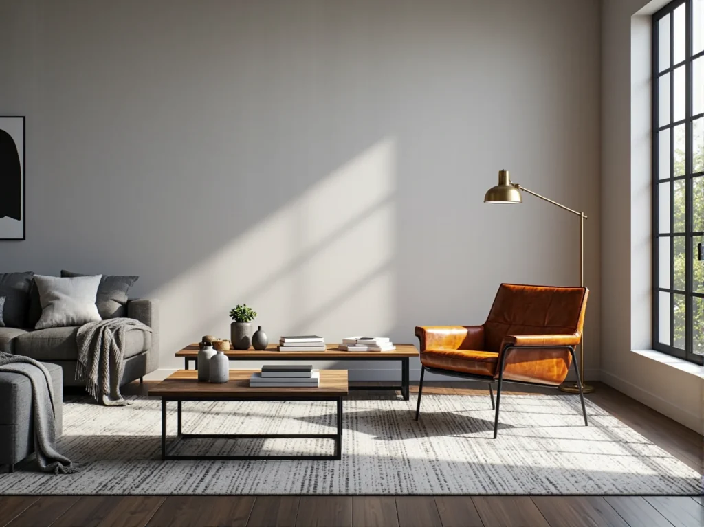 Fotel industrialny skórzany brązowy na metalowych nogach