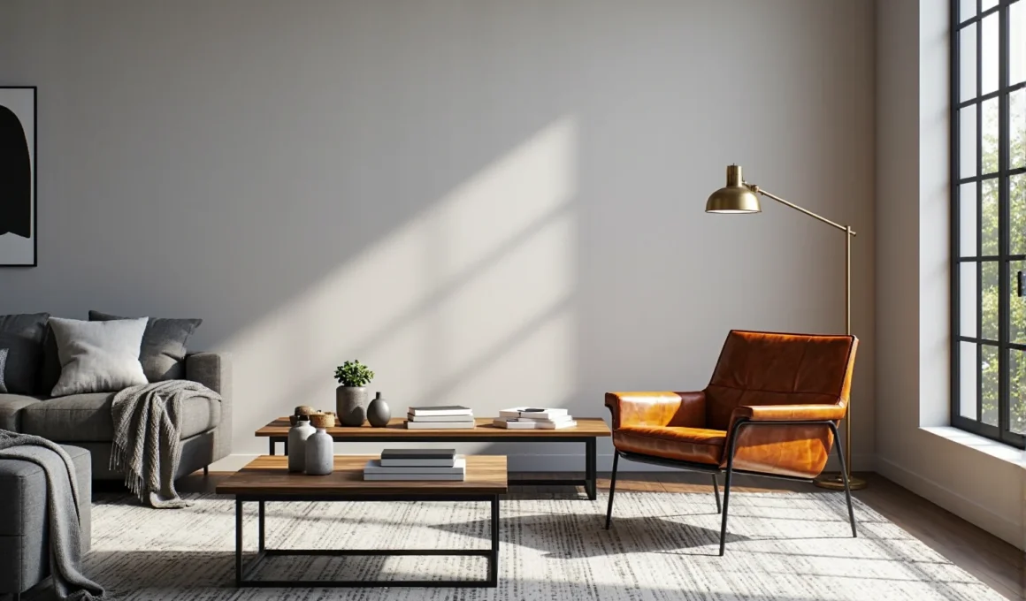 Fotel industrialny skórzany brązowy na metalowych nogach