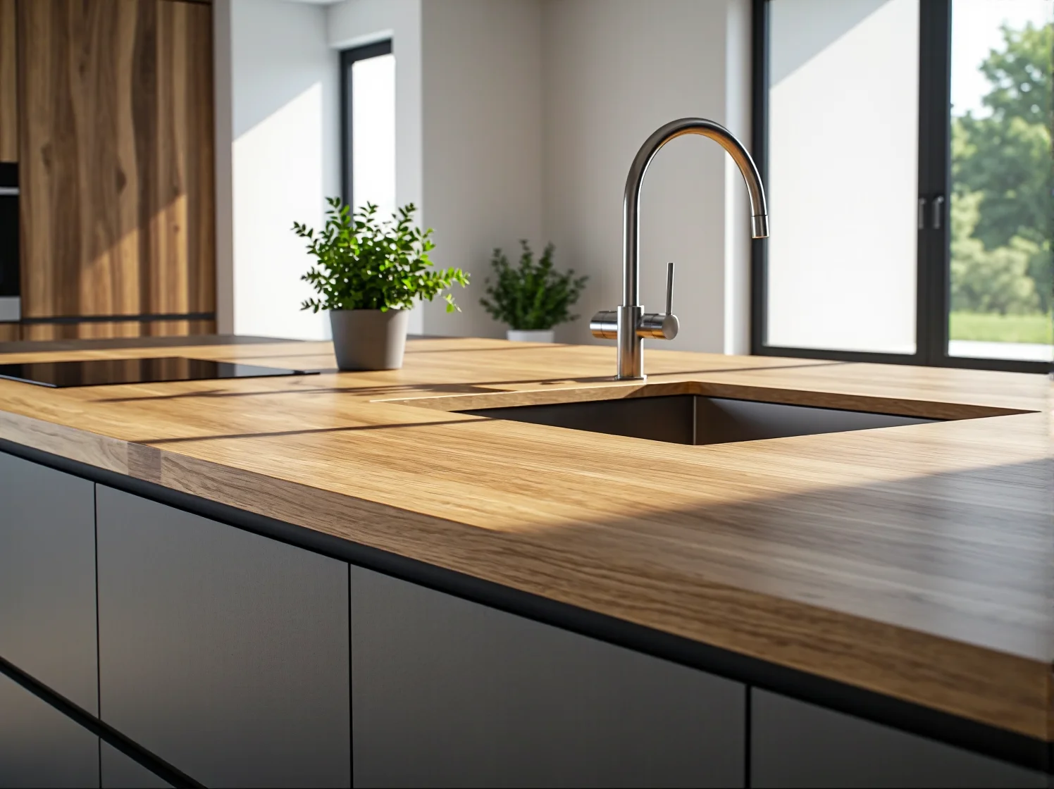 Funkcjonalne meble kuchenne na wymiar idealnie dopasowane do małej przestrzeni.