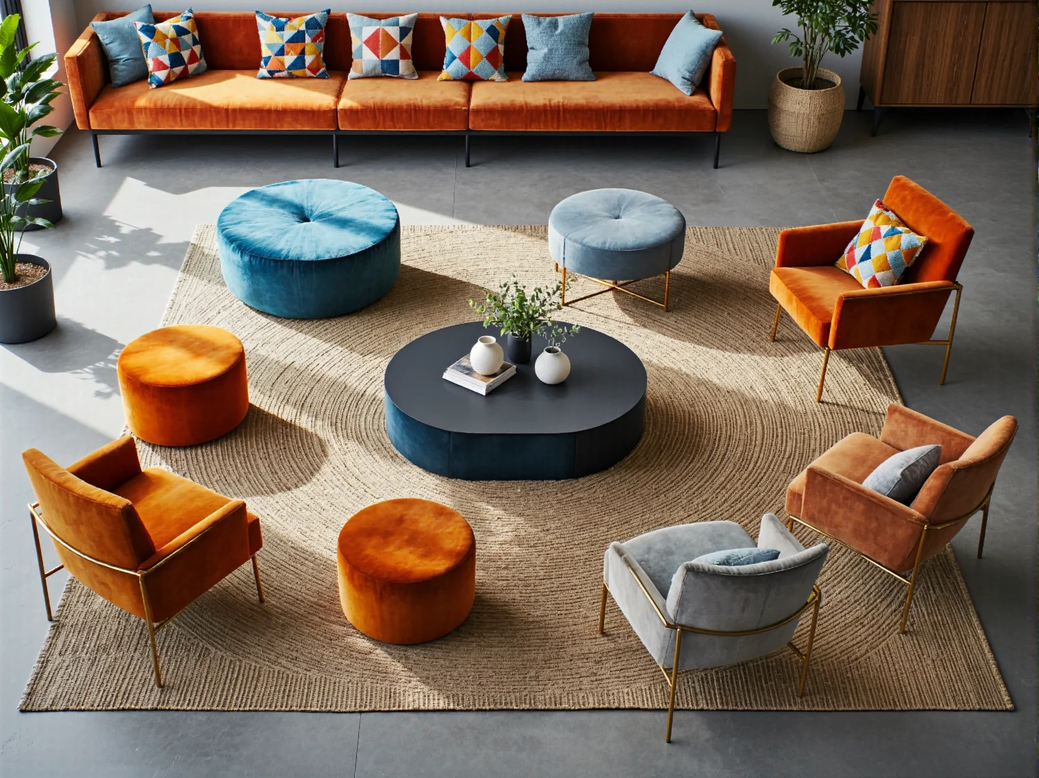 Efekt odnowienia mebli z odzysku do nowoczesnego i eleganckiego biura coworkingowego.