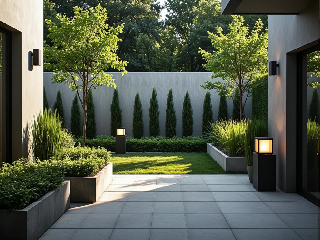 Minimalistyczna lampa ogrodowa słupkowa antracyt z ciepłym światłem