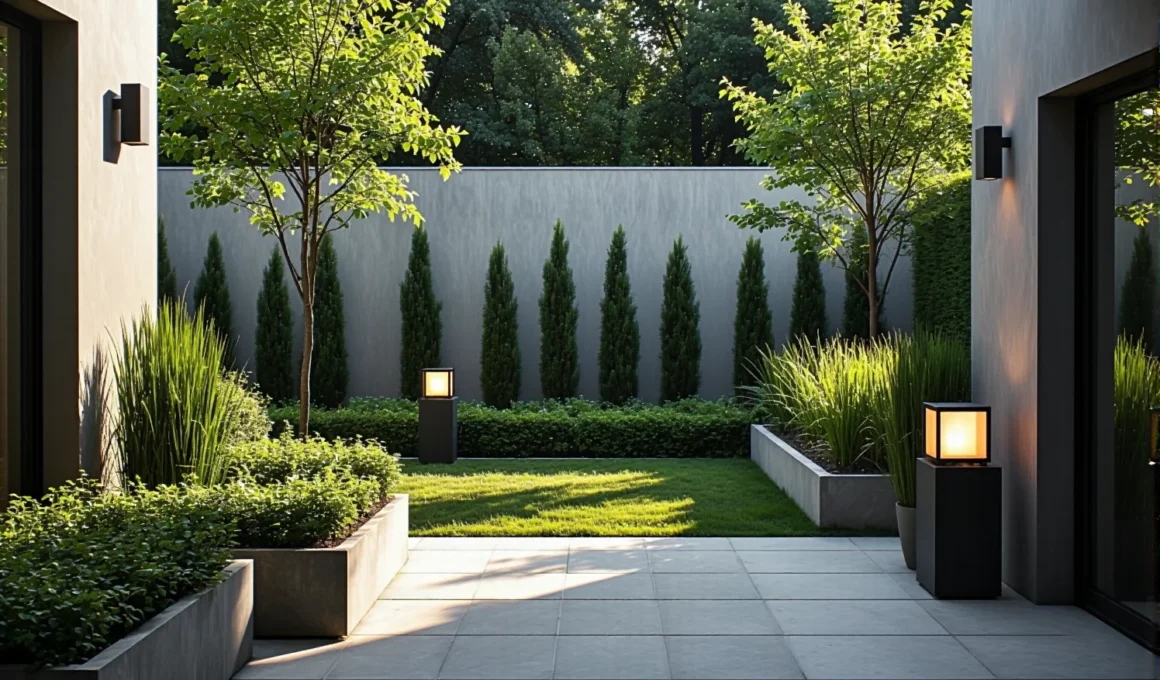 Minimalistyczna lampa ogrodowa słupkowa antracyt z ciepłym światłem