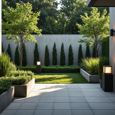 Minimalistyczna lampa ogrodowa słupkowa antracyt z ciepłym światłem