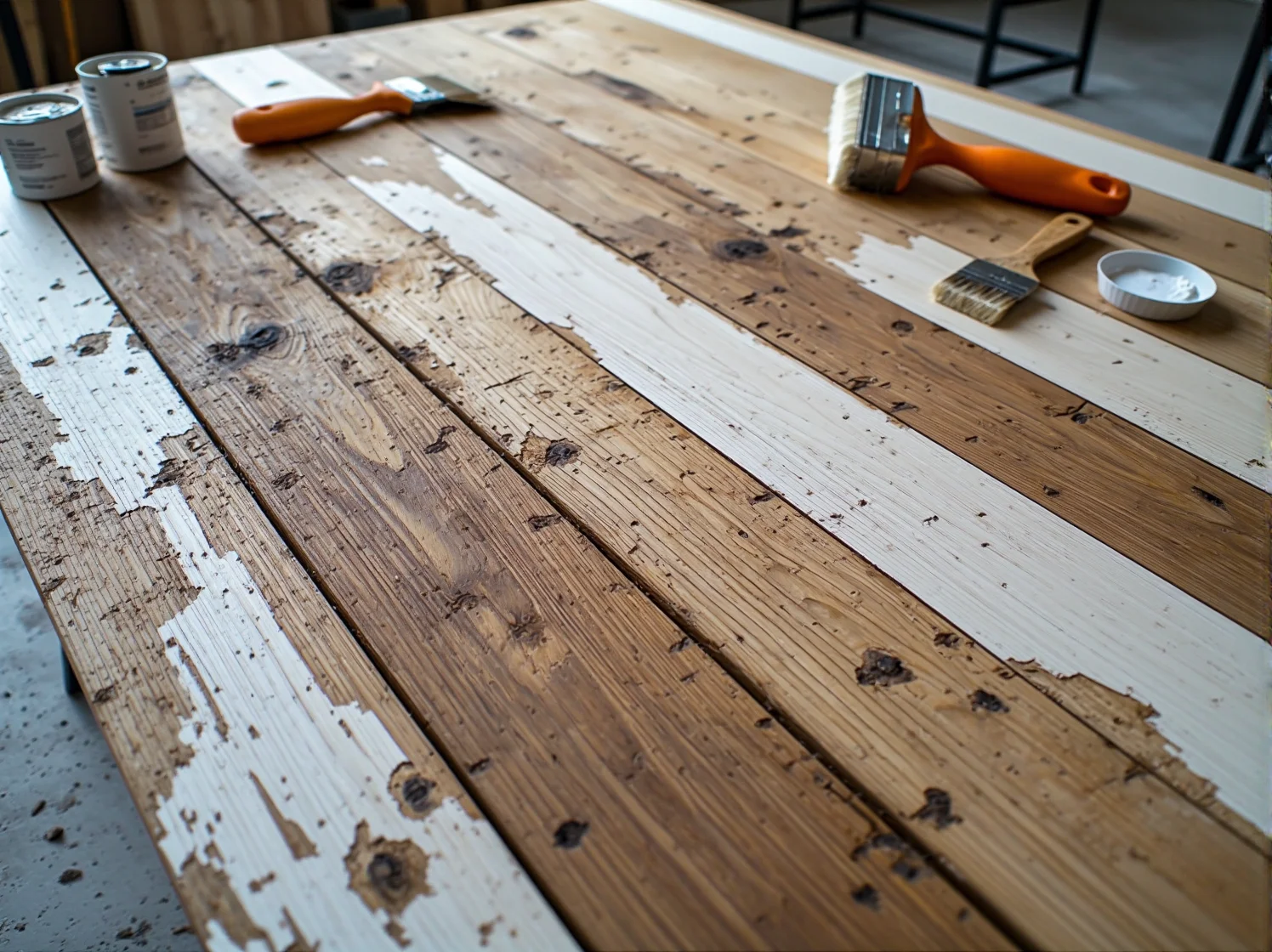 Polecane preparaty do usuwania farby z drewna ułatwiające renowację starych mebli.