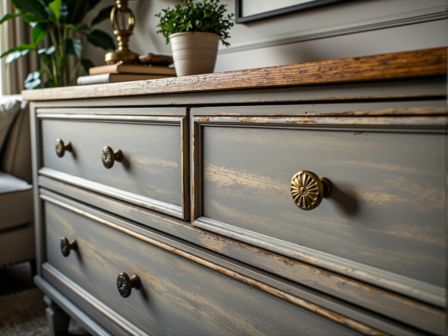 Różne preparaty do usuwania farby z drewna, kluczowy etap w upcyklingu i renowacji starych mebli.