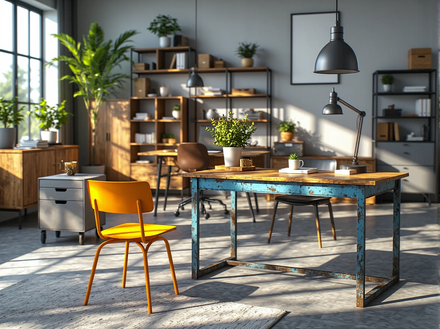 Szlifowanie metalu i przygotowanie powierzchni szafki do malowania farbą.