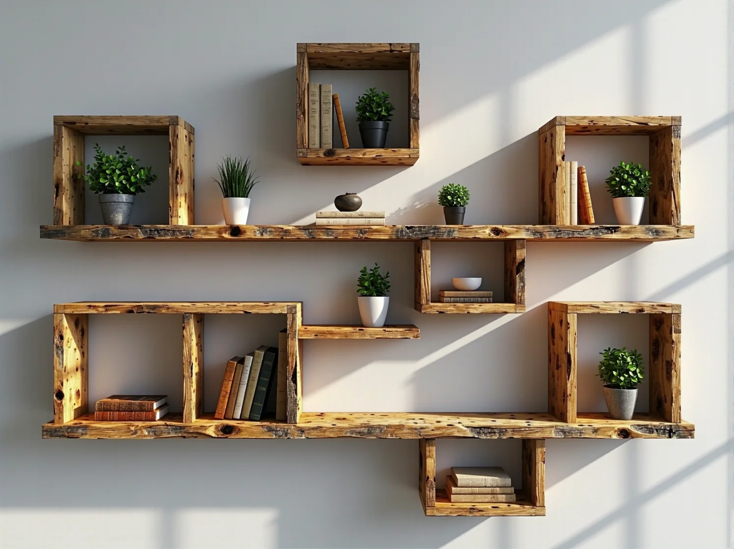 Renowacja starych materiałów na stylowe i ekologiczne półki wiszące
