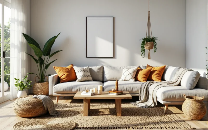 Stolik kawowy drewniany dąb naturalny na prostokątnej podstawie