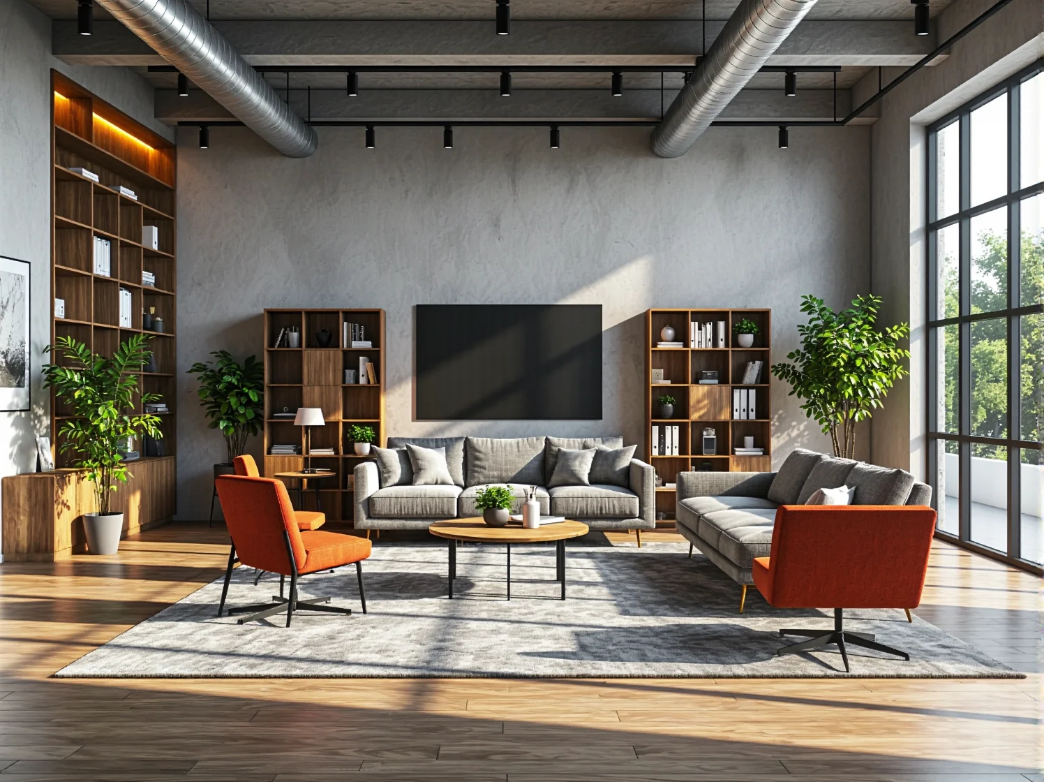 Meble biurowe w stylu resimercial łączące domową przytulność z profesjonalną funkcjonalnością biura.