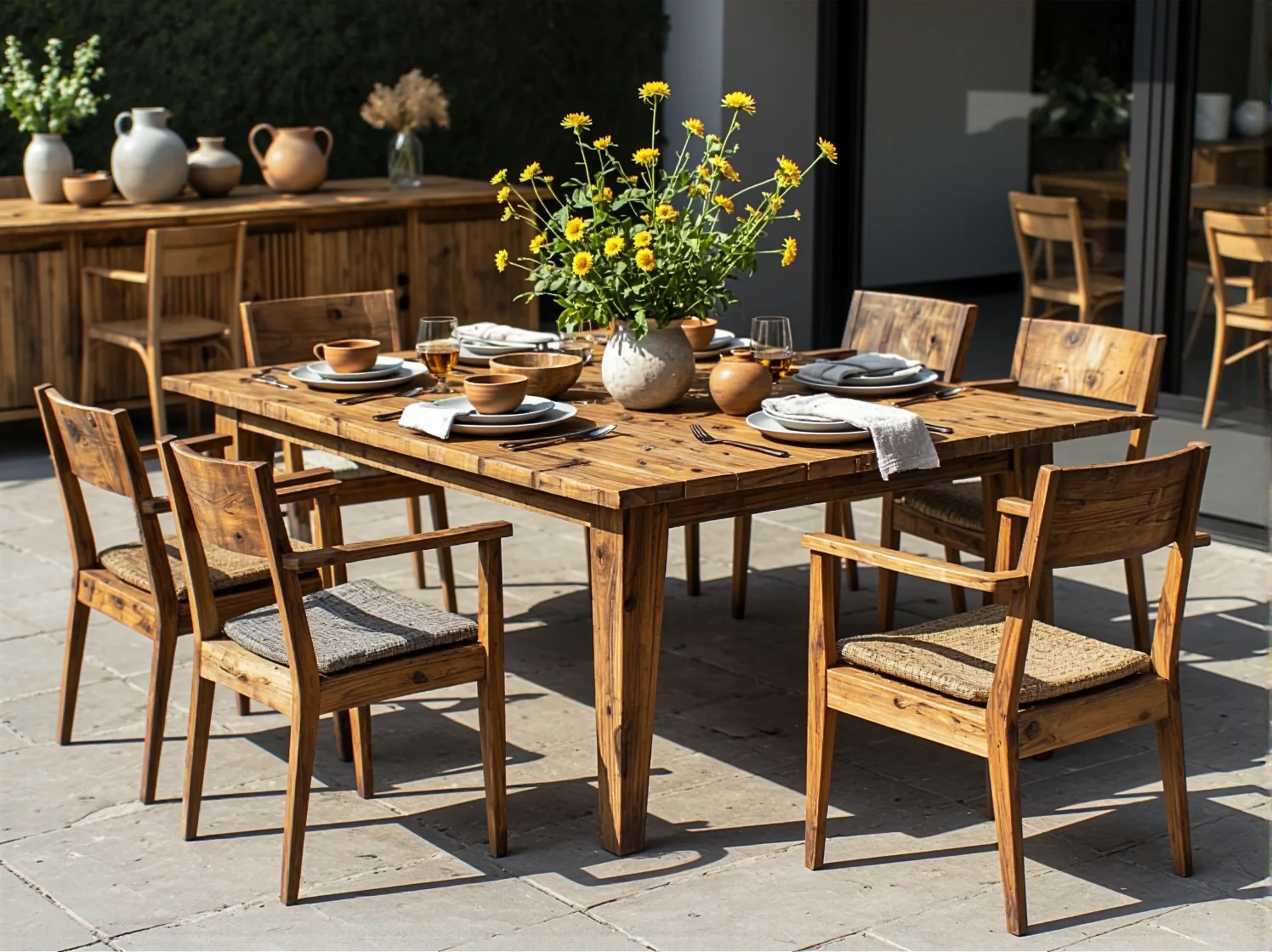 Efekty użycia środka do usuwania farby z drewna na meblach w stylu wiejskiej idylli.