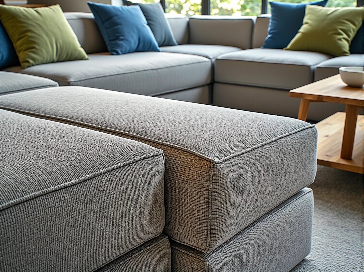 Elastyczne systemy mebli modułowych w hotelowej strefie wypoczynku.