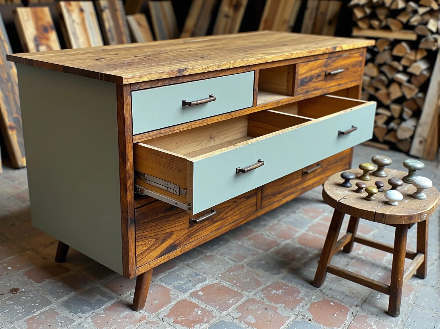 Precyzyjna wypalarka do mebli drewnianych umożliwiająca personalizację poprzez grawerowanie.